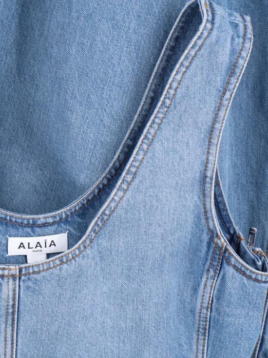 26SS 알라이아 미디 원피스 AA9U0046D015C A21 Blue - ALAIA