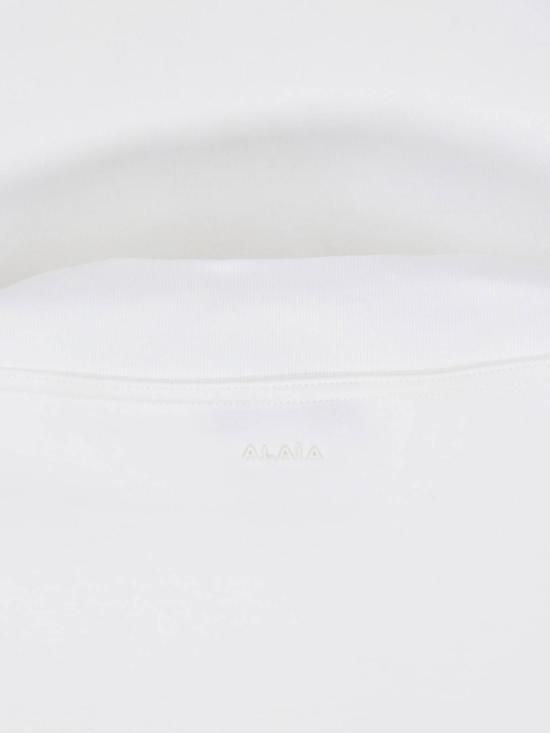 26SS 알라이아 반팔 티셔츠 AA9I0021J095C 000 White - ALAIA