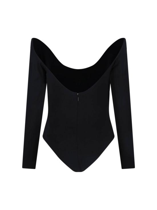 26SS 알라이아 바디수트 티셔츠 AA9B0429J050C 995 Black - ALAIA