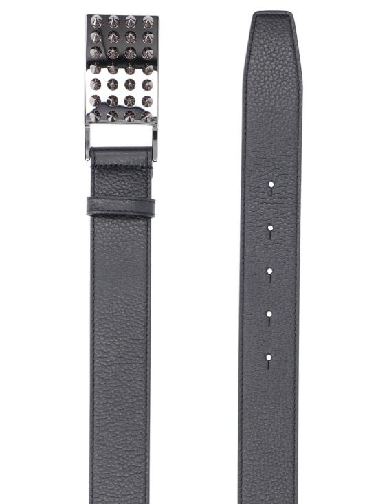 26SS 크리스챤 루부탱 가죽 벨트 1255059 B078 Black - CHRISTIAN LOUBOUTIN