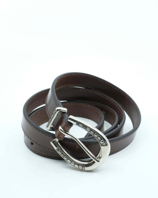  더 레터스 가죽 벨트 레터스 레더 양면 말굽 모양 롱  초콜릿