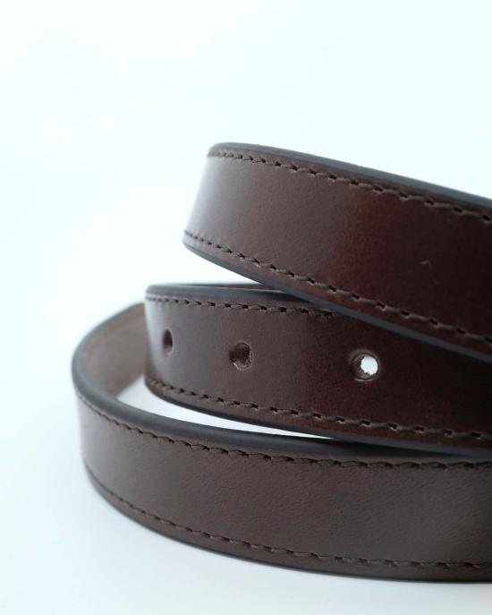  더 레터스 가죽 벨트 레터스 레더 양면 말굽 모양 롱  초콜릿 - THE LETTERS