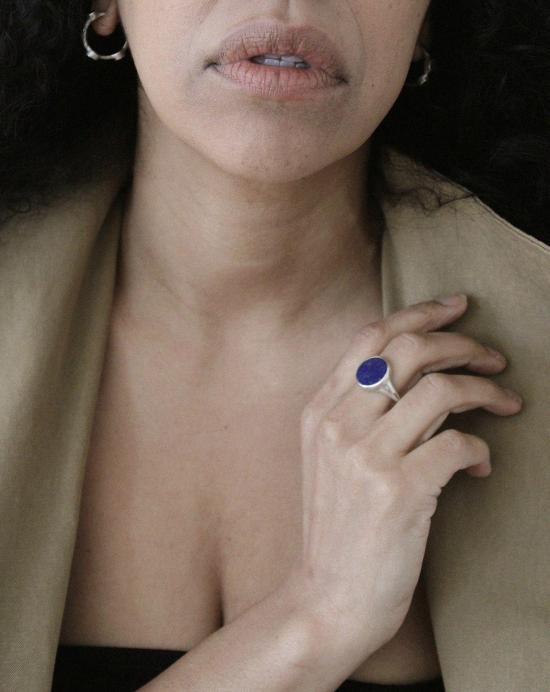  티로 티로 반지 티로티로 라쿠나 링 브라스/라피스 - TIRO TIRO