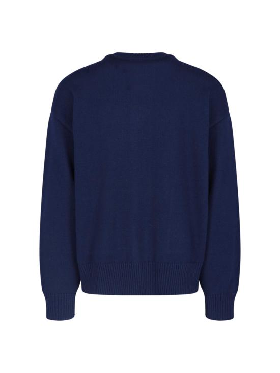  아미 ADC 울 크루넥 하트 가디건 UKC381 KN0156 A116 Blue - AMI