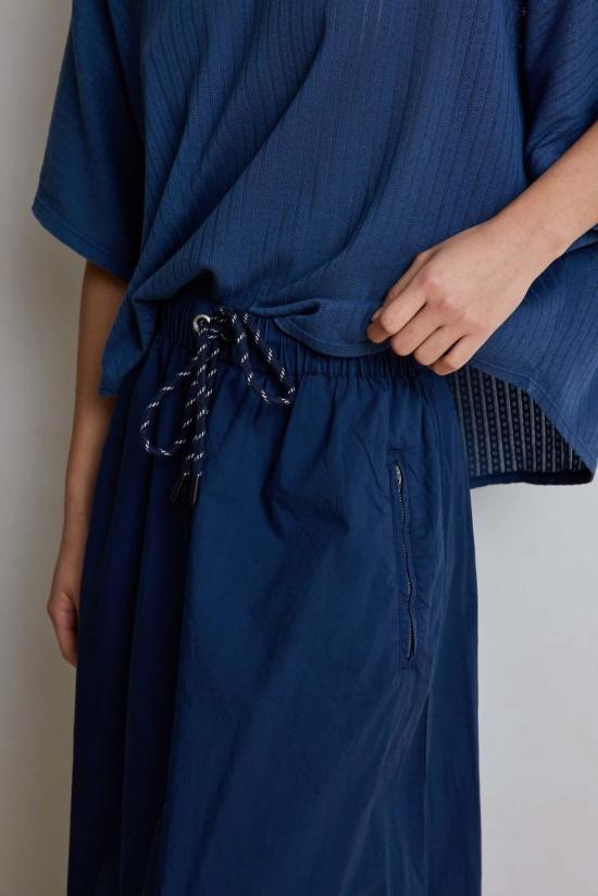  Hod 숏 원피스 후드 돌리 스커트 네이비 블루