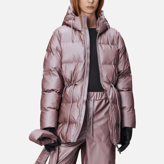  레인스 패딩 레인즈 알타 롱 패딩 스트링 재킷 뮤즈