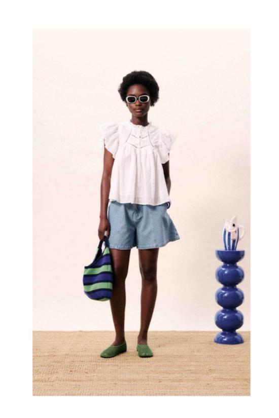  프렌치 데님 숏팬츠 코이 쇼트