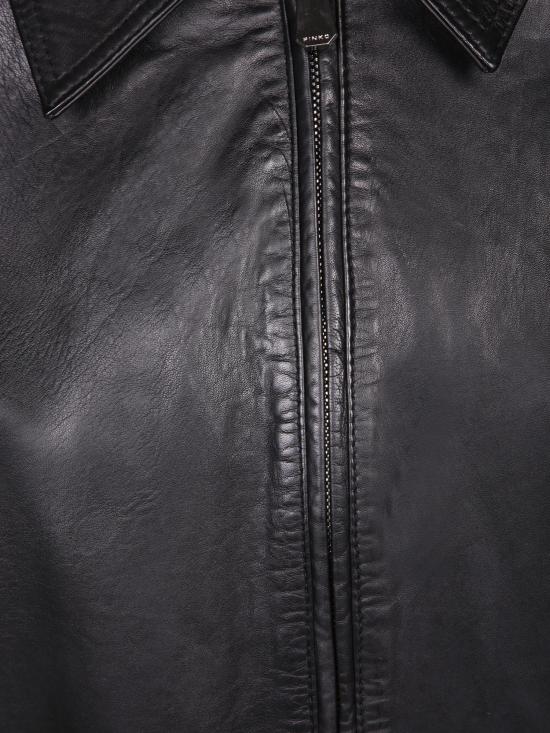 26SS 핑코 가죽 자켓 106233 A31X Z99 Black - PINKO