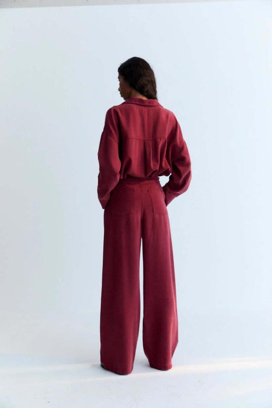  더뉴소사이어티 트레이닝/조거 팬츠 뉴 소사이어티 Tns 텐셀 팬츠 플럼 판타지 - THE NEW SOCIETY