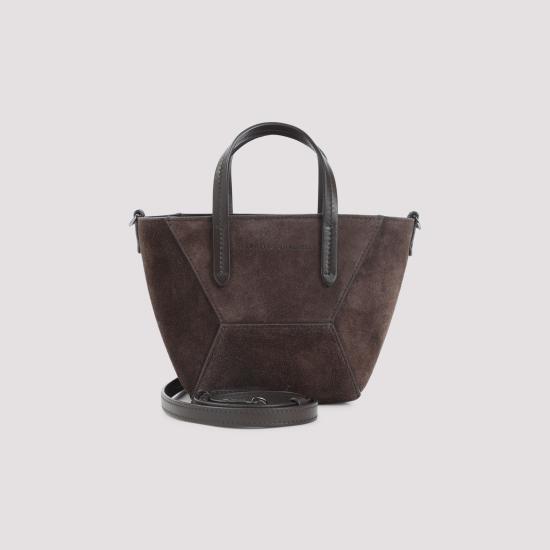 26SS 브루넬로 쿠치넬리 스웨이드 BC Duo 미니 백 MBDLD2675P C9885 ESPRESSO - BRUNELLO CUCINELLI
