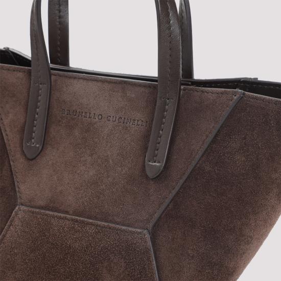 26SS 브루넬로 쿠치넬리 스웨이드 BC Duo 미니 백 MBDLD2675P C9885 ESPRESSO - BRUNELLO CUCINELLI