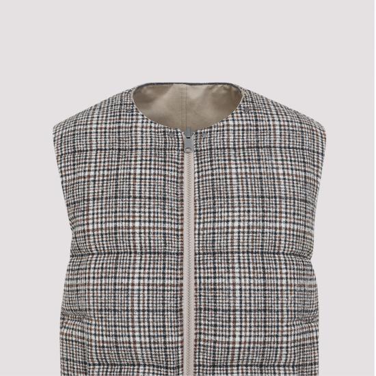 26SS 브루넬로 쿠치넬리 베스트 ML5977142P C631 TOBACCO - BRUNELLO CUCINELLI