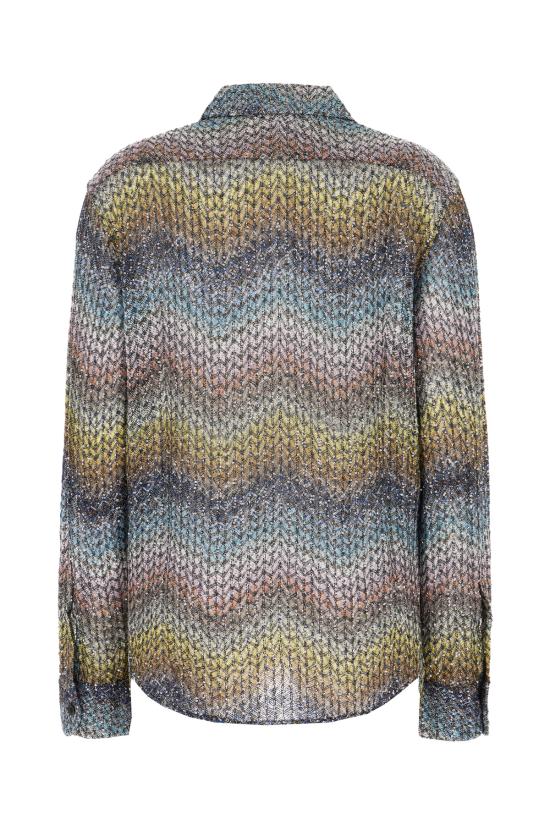 26SS 미소니 셔츠 DS26SJ0ZBC0065 SMSNS MULTIBLUE YELLOW VIOLET - MISSONI