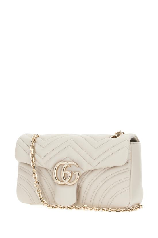 26SS 구찌 GG 마몽 미디엄 숄더백 837267AAE38 1712 Ghiaccio - GUCCI