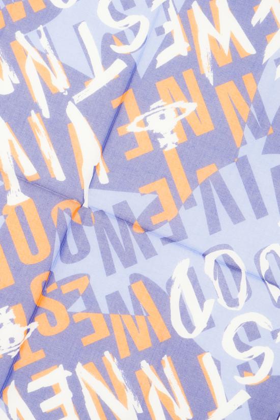 26SS 비비안웨스트우드 머플러/스카프 81030159W01HH K401 BLUE LOGOMANIA - VIVIENNE WESTWOOD