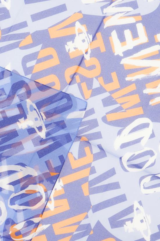 26SS 비비안웨스트우드 머플러/스카프 81030159W01HH K401 BLUE LOGOMANIA - VIVIENNE WESTWOOD