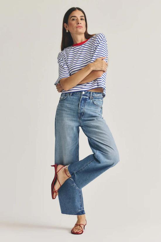  피스톨라 데님 팬츠 테이트 크롭 진 데님