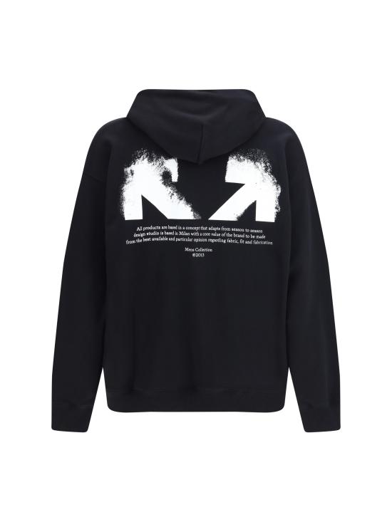 26SS 오프화이트 후드 티셔츠 44MBE015S26F003001 0001 BLACK - OFF WHITE