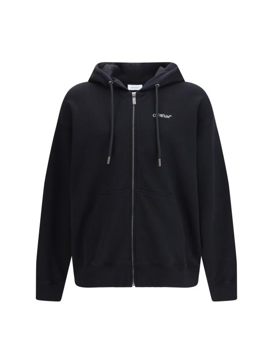 26SS 오프화이트 후드 티셔츠 44MBE015S26F003001 0001 BLACK