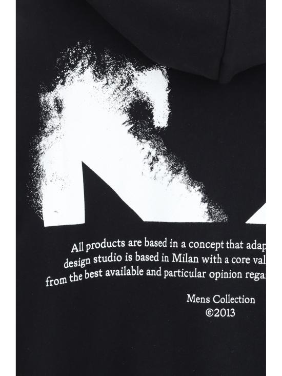 26SS 오프화이트 후드 티셔츠 44MBE015S26F003001 0001 BLACK - OFF WHITE