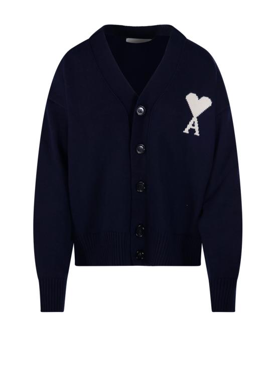 26SS 아미 울 드 하트 가디건 UKC380 KN0156 A116 INK ECRU