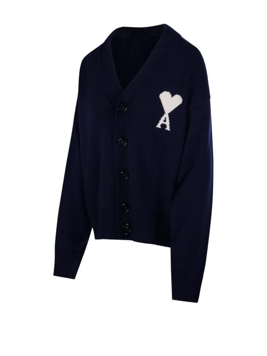26SS 아미 울 드 하트 가디건 UKC380 KN0156 A116 INK ECRU - AMI