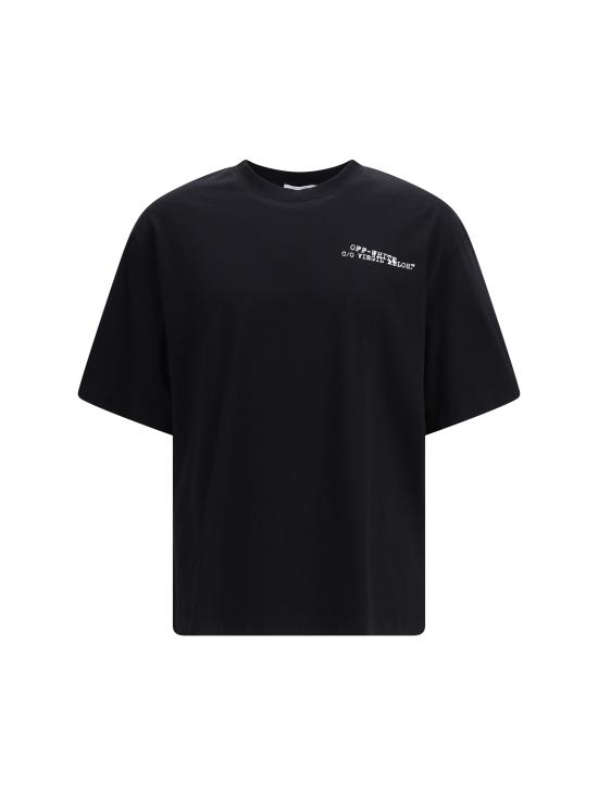 26SS 오프화이트 반팔 티셔츠 44MAA120S26J00K001 0001 BLACK