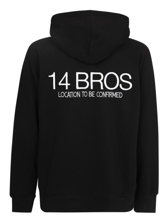  14 브로스 후드 티셔츠 12672A3 063B10 900 Black - 14 BROS