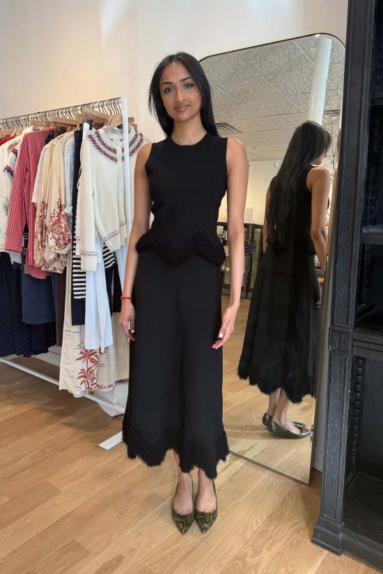  울라 존슨 롱 스커트 폴리나 프린지 니트 - ULLA JOHNSON