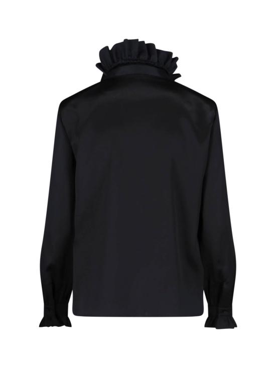 26SS 구찌 보우 실크 새틴 셔츠 860509 ZHS19 1000 Black - GUCCI