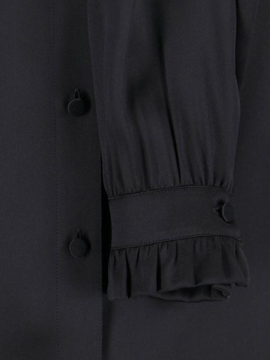 26SS 구찌 보우 실크 새틴 셔츠 860509 ZHS19 1000 Black - GUCCI