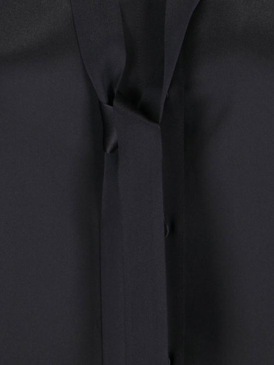 26SS 구찌 보우 실크 새틴 셔츠 860509 ZHS19 1000 Black - GUCCI