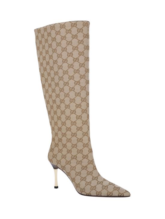 26SS 구찌 GG 캔버스 밤쉘 부츠 865623 FAFWD 9611 Beige - GUCCI