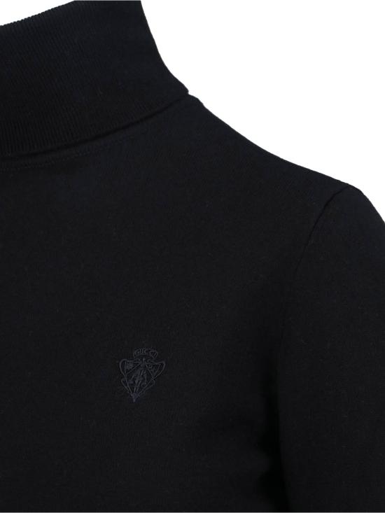 26SS 구찌 자수 울 니트 터틀넥 860442 XKFG7 1043 Black - GUCCI