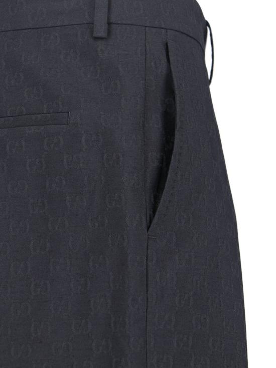 26SS 구찌 GG 울 팬츠 864053 ZAUUC 1000 Black - GUCCI