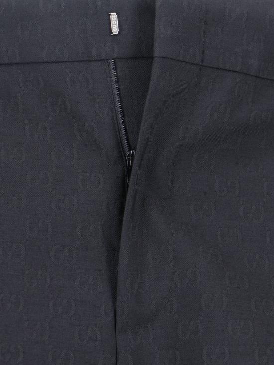 26SS 구찌 GG 울 팬츠 864053 ZAUUC 1000 Black - GUCCI