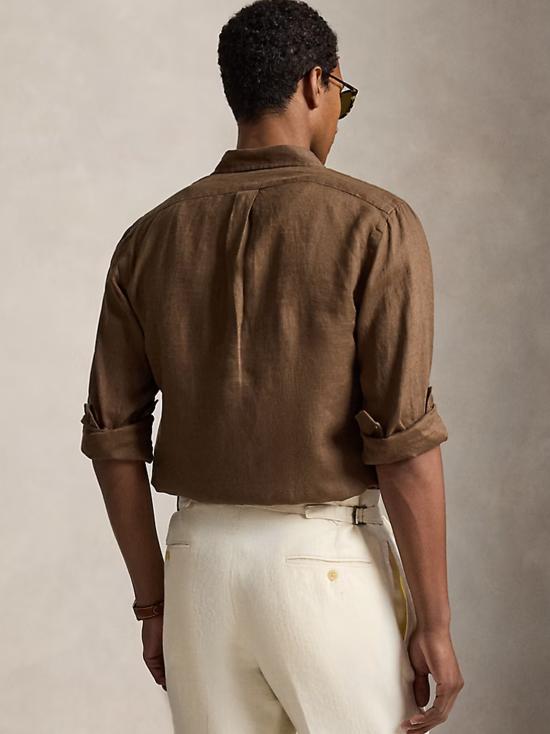 26SS 폴로 랄프로렌 긴팔 셔츠 710968915 500 BROWN - POLO RALPH LAUREN