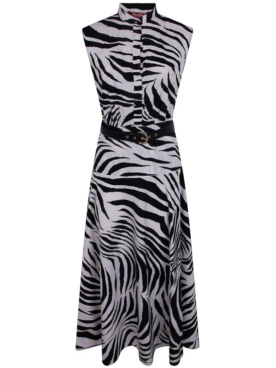 26SS 막스마라 스튜디오 롱 원피스 2616221142600 001 ZEBRA PRINT