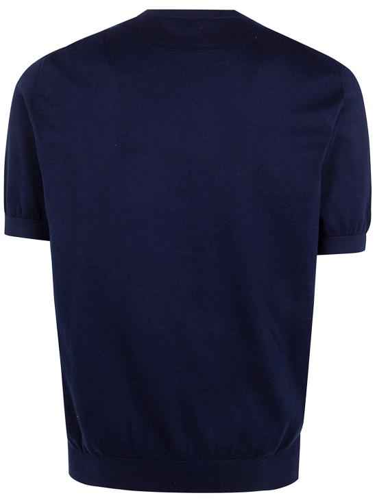 26SS 에르메네질도제냐 반팔 티셔츠 E8C90A7 C10 B09 BLACK - ERMENEGILDO ZEGNA