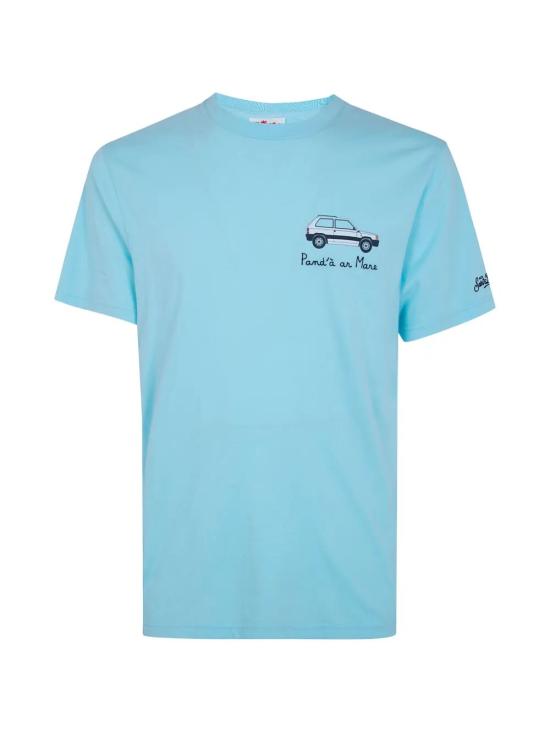 26SS 세인트바쓰 반팔 티셔츠 POT0001 04515L 56 LIGHT BLUE EMBROIDERED - MC2 SAINT BARTH