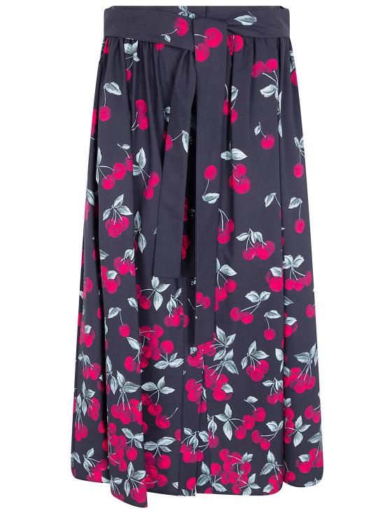 26SS 트윈셋 롱 스커트 261TT2594 13502 CHERRIES DEGRADE BLACK RED - TWINSET