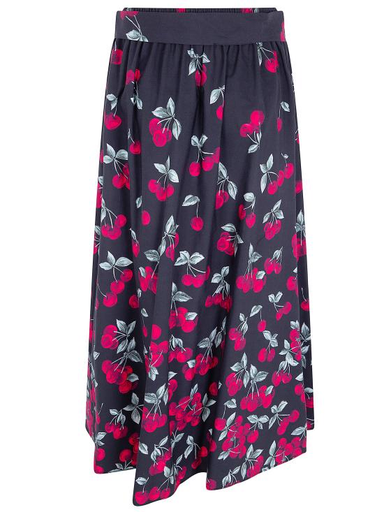 26SS 트윈셋 롱 스커트 261TT2594 13502 CHERRIES DEGRADE BLACK RED - TWINSET