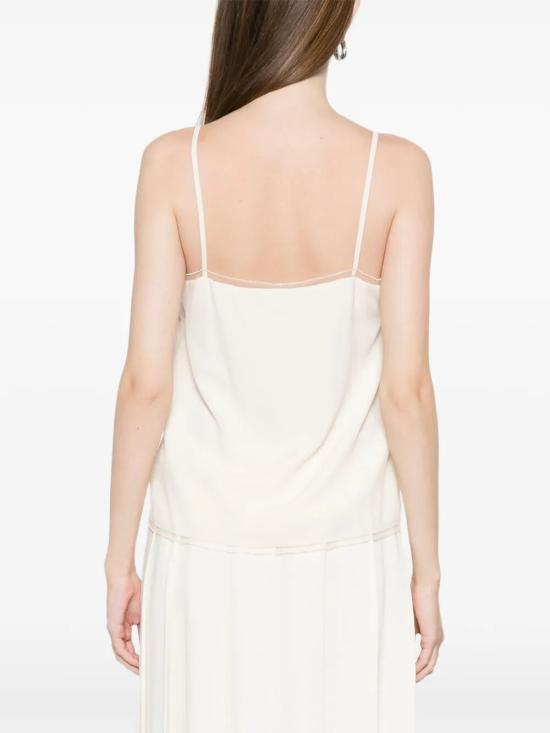 26SS 파비아나 필리피 크레프 드 신 란제리 탑 TPD276F281M152 0145 BUTTER - FABIANA FILIPPI