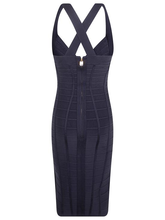 26SS 엘리자베타프랜치 미디 원피스 AM24D62E2 110 BLACK - ELISABETTA FRANCHI