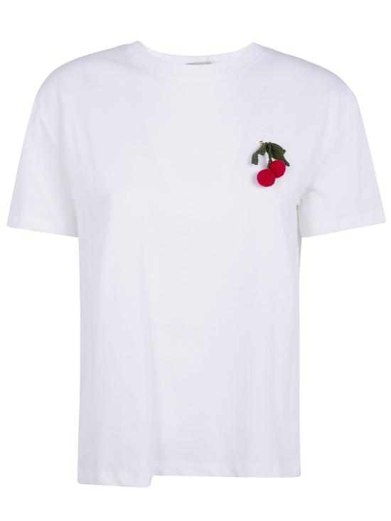 26SS 트윈셋 반팔 티셔츠 261TT2271 00001 OPTICAL WHITE - TWINSET