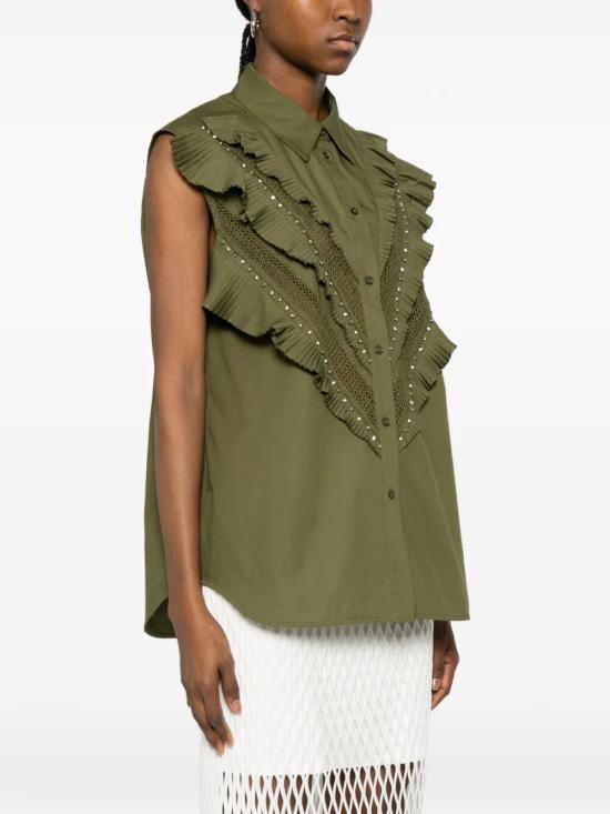 26SS 에쌍씨엘 블라우스 JEANDARLENE OM24 OLIVE MARTINI - ESSENTIEL