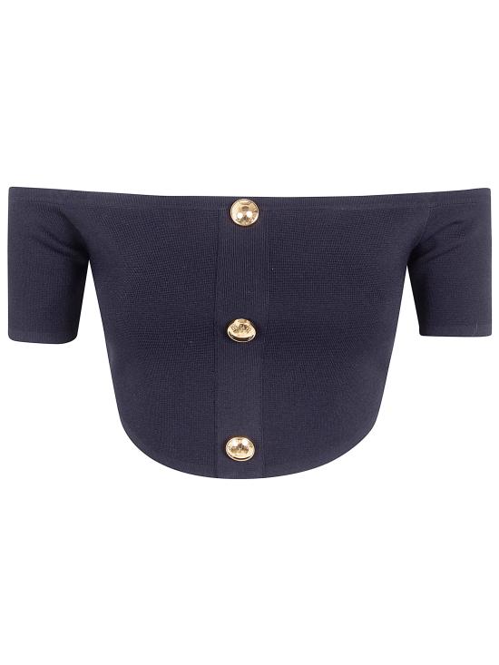 26SS 엘리자베타프랜치 탑 TK86B62E2 110 BLACK - ELISABETTA FRANCHI