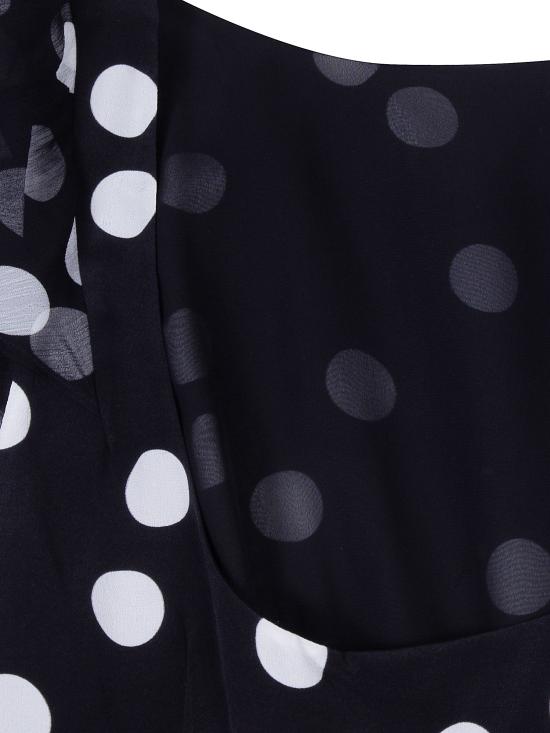 26SS 릭소 미디 원피스 010 05248 325 06442 MONO POLKA DOT BLACK - RIXO