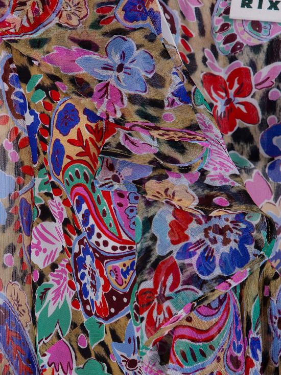 26SS 릭소 롱 원피스 010 05294 226 07976 CARA FLORAL LEOPARD BROWN - RIXO