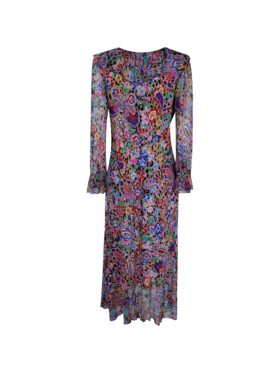 26SS 릭소 롱 원피스 010 05294 226 07976 CARA FLORAL LEOPARD BROWN - RIXO